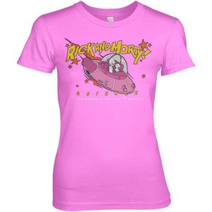 Rick and Morty Damen T-Shirt Science Girly Tee WB-5-RM016-DTF897 Pink-L