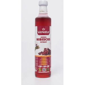 WeNatur Hibiscussiroop - Een Zorgvuldig Bereide Natuurlijke Siroop met Antioxidanten - Hibiskus Özü - 670g