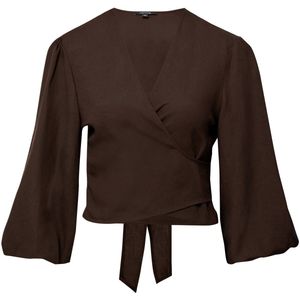 comma - Blouse - Korte Mouwen - Linnenblend - Exclusieve Collectie