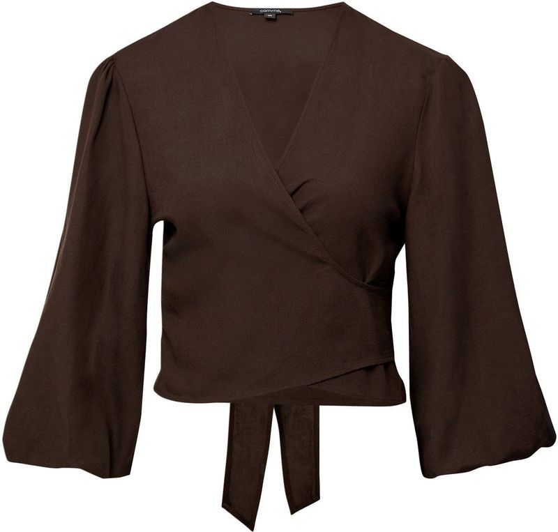 comma - Blouse - Korte Mouwen - Linnenblend - Exclusieve Collectie