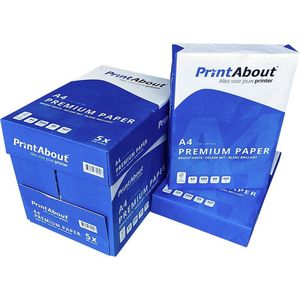 PrintAbout Premium A4 papier 1 doos (5x 500 vel)