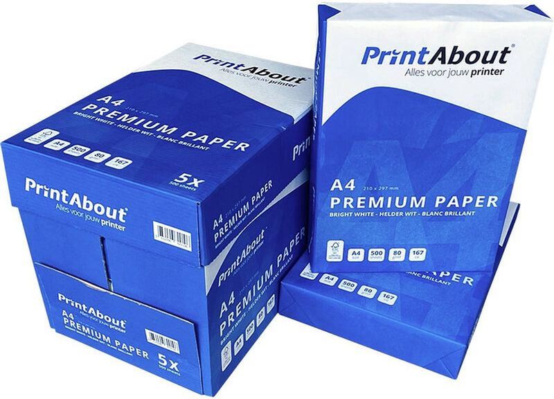 PrintAbout Premium A4 papier 1 doos (5x 500 vel)