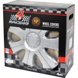 Carpoint Wieldoppen Racing 14 Inch Abs Zilver Set Van 4