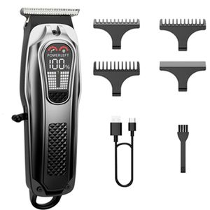 Tondeuse - Haartrimmer - Tondeuse mannen - Professionele Draadloze Tondeuse - Professionele Haar Baardtrimmer - Zero Gapped Trimmer - Grijs - Barber Hair Clipper - Perfect voor Feestdecoratie - Kerstcadeaus - Kerst