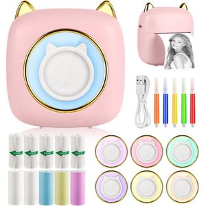 Mini-Printer - Pocket Printer - Mobiele Fotoprinter - Draagbaar & Draadloos - Leerhulp & Notites