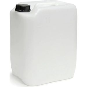 Jerrycan 20 liter - UN-gecertificeerd voor gevaarlijke vloeistoffen - Geschikt voor benzine, diesel, water etc - Kunststof - HDPE - Naturel kleur - Stapelbaar - Jerry can 20L - Jerrycan 20L
