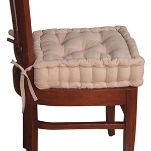 Orthopedisch Zitkussen 40 x 40 x 10 cm - Extra Hoog, Beige, voor Comfort en Ondersteuning