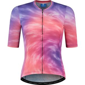 Rogelli Tie Dye Fietsshirt - Korte Mouwen - Dames - Paars, Koraal - Maat XXS