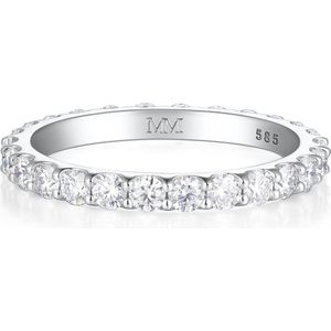 Evertina - Platinum Moissanite Eternity Ring - 0.1 karaat