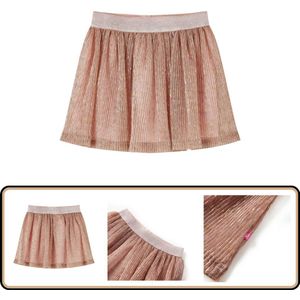 Kinderrokje met glitters - Zachtroze - Maat 104 Kinderrokje - Meisjesjurkje - Roze Jurk - Kindermode - Zomerjurkje