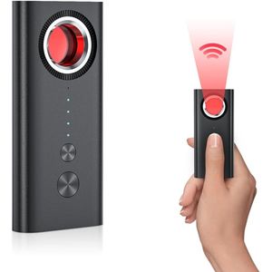 Camera detector - camera - spy camera - Verborgen camera detector - Tegen spionage detector - Verborgen apparaat - Spionagecamera - Auto GPS tracker detector - 5 niveaus gevoeligheid - Voor thuis, kantoor, reizen en auto (200 mAh)