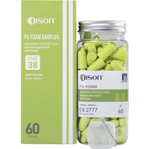 Dison® - 120 Slaapoordoppen - Oordopjes slapen - Anti snurk - Oordoppen - Gehoorbescherming - Vliegtuig - Reizen - Vuurwerk - Foam