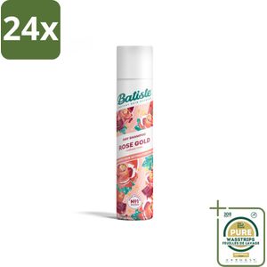 Batiste - Rose Gold - Droogshampoo - Zachte Rozengeur - Verfrist en Zorgt Voor Volume - 200ml - Voordeelverpakking - 24 stuks - Rozengeur - Volume shampoo