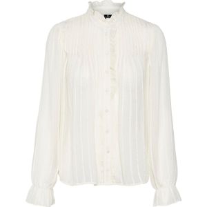 Vero Moda Blouse Vmgea L/s Shirt Wvn Btq 10303102 Birch Dames Maat - L