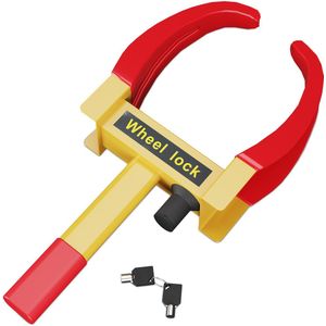 Wielklem - Geel - Voor Banden 13 - 30 cm Breed - Met Slot