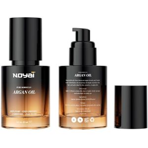 Noyai 100% Pure Marokkaanse Arganolie – Biologisch & Koudgeperst – Extra Hoog in Vitamine E – Anti-Aging & Hydraterend – Voor Stralende Huid, Glanzend Haar & Sterke Nagels (50ml)