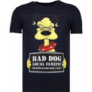 Bad Dog - Rhinestone T-shirt - Navy