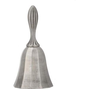 Contetn in html Handbel Classic Metal Bar Creatieve Handbell Diner- en Theebel voor Huis, Teller, Hotel, Restaurant en Evenementen (Zilver) .