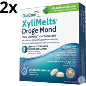 Oracoat Xylimelts Milde Munt - 2 x 40 stuks - Voordeelverpakking