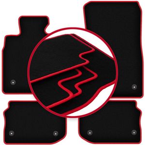 CARLUX-RED automatten voor: BMW 5 F11 stationwagen (touring) (klittenband) (2010-2013)
