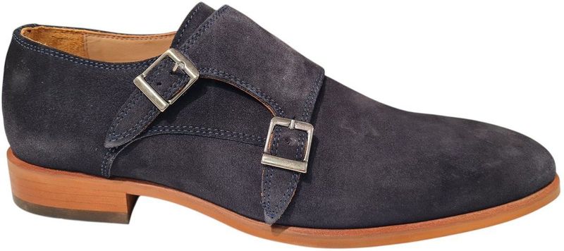 Melik - Marvin - Geklede Instapschoenen - Donkerblauw - Suede