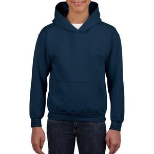 Navy capuchon sweater voor jongens L (164)