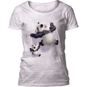 Ladies T-shirt Panda Climb M