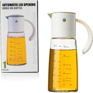 Decopatent - Oliefles met Automatische Schenktuit - Glas - 300 ML