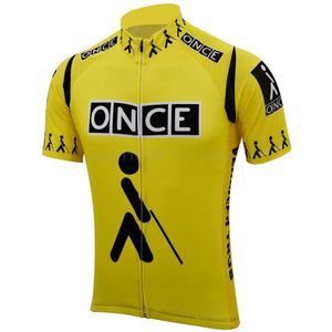 Retro Wielershirt ONCE - gele trui maat Small