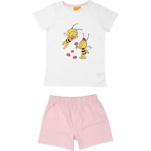 Maja de Bij Pyjama / Shortama - Wit / Roze - Katoen - maat 122/128