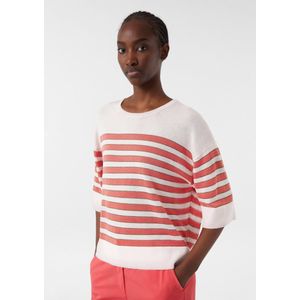 comma - Strickpullover - Gebreide Trui - Gestreept - Korte Mouwen
