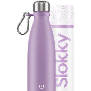 Slokky - Pastel Purple Thermosfles & Karabijnhaak - 500ml