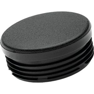Rond insteekdop - 60mm - 10 stuks - Vlak geribbelde eindkap - Inslagdop - Kunststofdop
