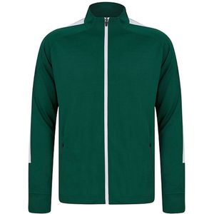 Unisex Tracksuit-top met ritssluiting Bottle Green/White - XS