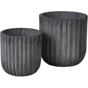 Broste Copenhagen bloempotten set van 2 Fiberclay - 37 x 37 cm