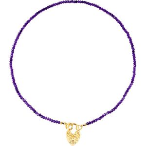 Love lock"" necklace | Stainless steel | paars