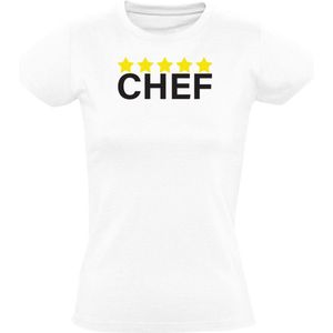 5 sterren chef Dames T-shirt - eten - koken - keuken - relatie - kok - gezin - hobby - feest - verjaardag - grappig