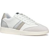 Geox - Meleda B - Sneakers - Lichtgrijs - Suède en Leer