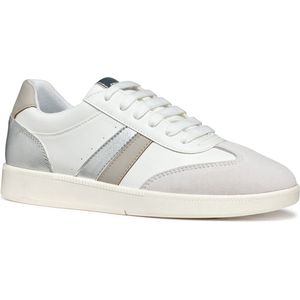 Geox - Meleda B - Sneakers - Lichtgrijs - Suède en Leer