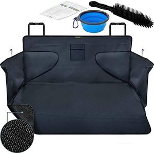kofferbakmat Hondenauto -Cover - Auto -Zitbeschermer Voor Elke Auto -Sliplaminering Van De Auto - Vaste Hondenbedekking Met Zijbeveiliging 185X105X36 Cm - Plus: Opvouwbare Hondenkom En Borstel