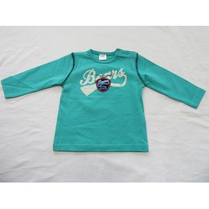 dirkje , jongens, t-shirt lange mouw , groen , bears , 80 - 12 maand