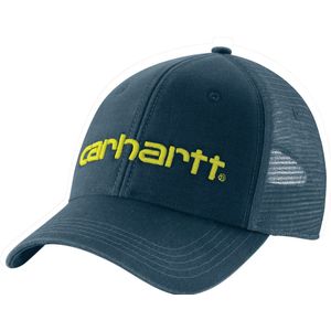 carhartt CANVAS MESH-BACK LOGO GRAPHIC CAP NIGHT BLUE