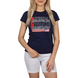 Nasa - Marineblauwe en grijze zomerpyjama voor meisjes, pyjama met korte mouwen / 134