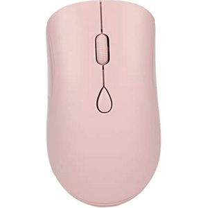 Draadloze Ergonomische Stille Muismat met USB Ontvanger - Oplaadbare Bluetooth 5.2 Optische Muis voor Laptop en Desktop (Roze)