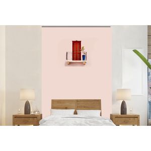 Deur - Rood - Pastel - Architectuur - Behangpapier