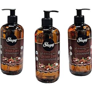Sleepy Premium Brown Care Vloeibare Zeep Handzeep ( Alcohol-, parabenen- en glutenvrij ) 3x 500 ml - Sleepy Premium Brown Care Sıvı Sabun El Sabunu 3x - Sleepy Premium Brown Care Liquid Soap 3x 500 ml