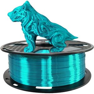 Zijde PLA Glanzend Cyaan Blauw 3D Printer Filament 1.75 mm 1KG 2.0 LB Spoel - Zijdeachtige Glanzende Metallic Cyaan Metaal Goud Zilver Koper Turkoois Blauw PLA 3D Printing Materiaal CC3D Zijde Emaille Blauw PLA