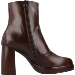 Nerogiardini - Ortona Ferrara - Leren Enkellaarsjes - Beige