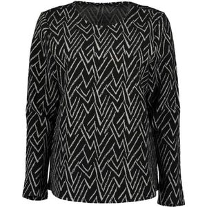 Blue Seven dames shirt zwart/wit LM - maat 38