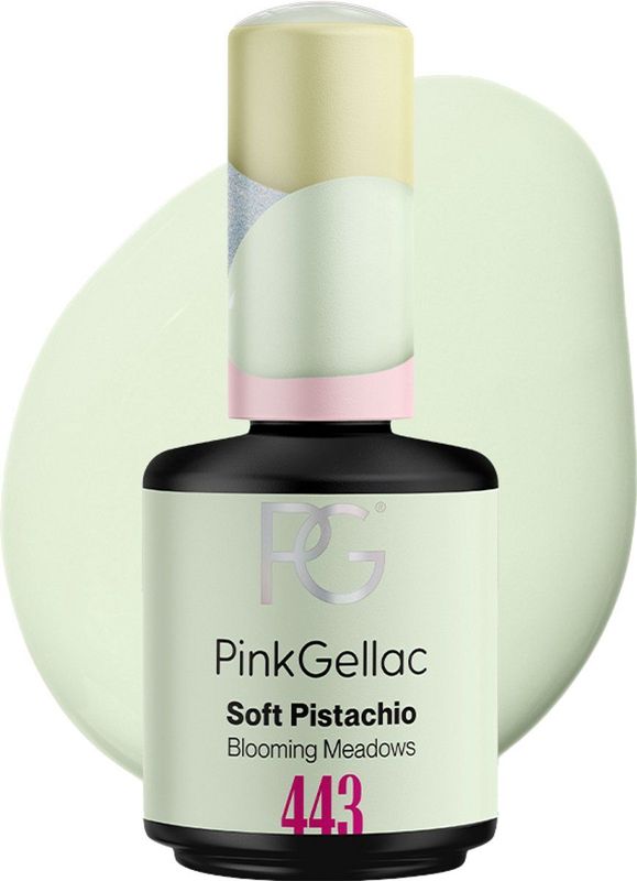 Pink Gellac - 443 Soft Pistachio - Gellak - 15ml - Groene Gel Nagellak